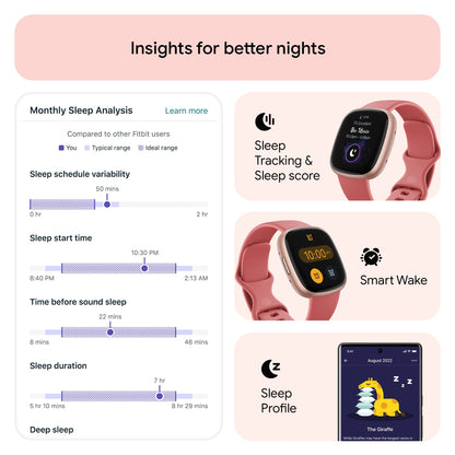 FITBIT Versa 4 Fitness Smartwatch with Heart Rate & GPS