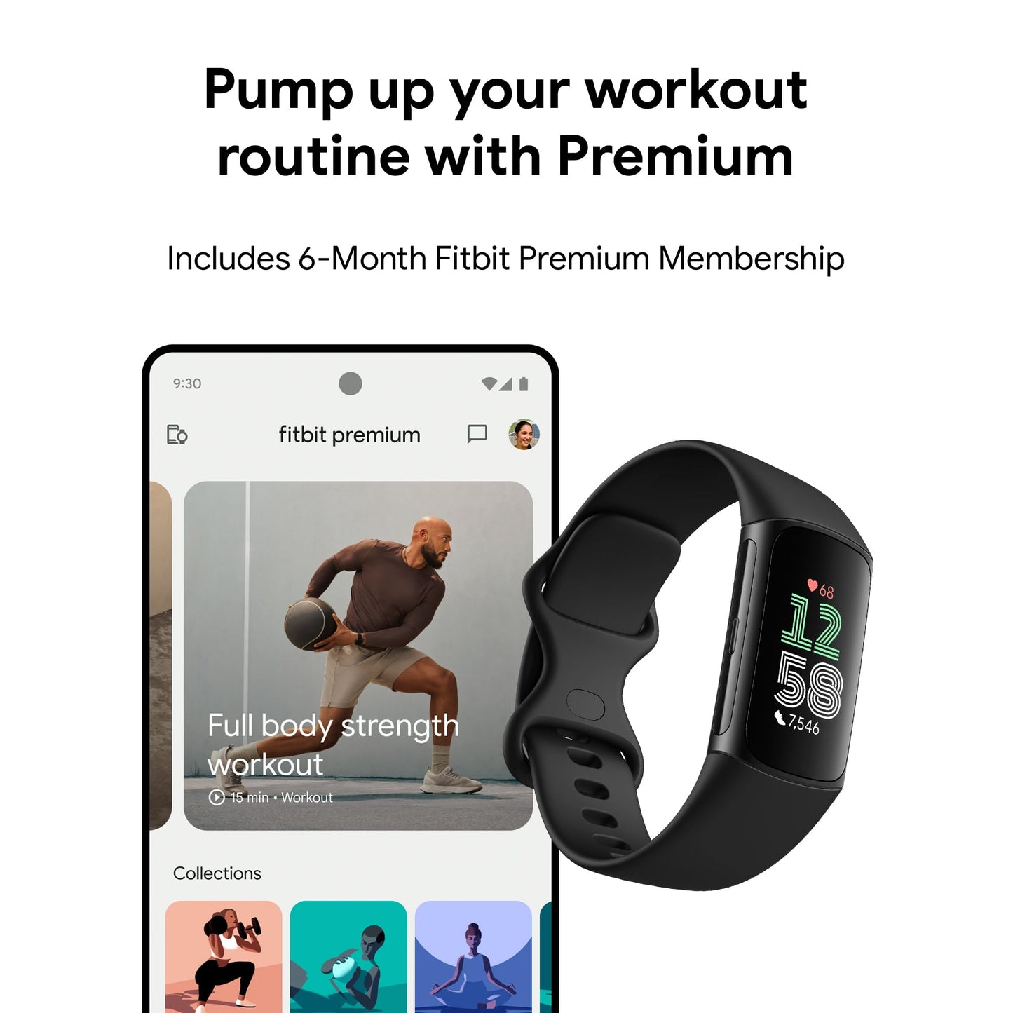 FITBIT Charge 6 Fitness Tracker with GPS and Heart Rate Monitoring