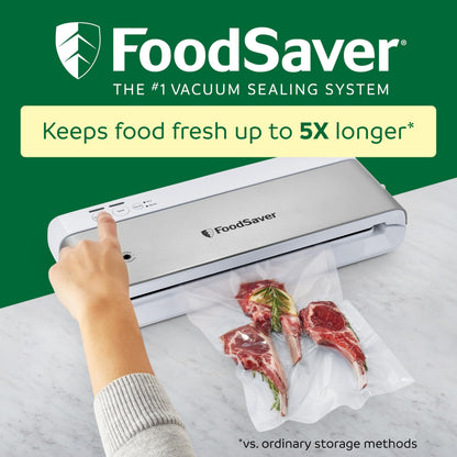 FOODSAVER Compact Vacuum Sealer Machine with Bags & Roll