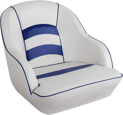 Bucket Pontoon Boat Seat (White/Blue)