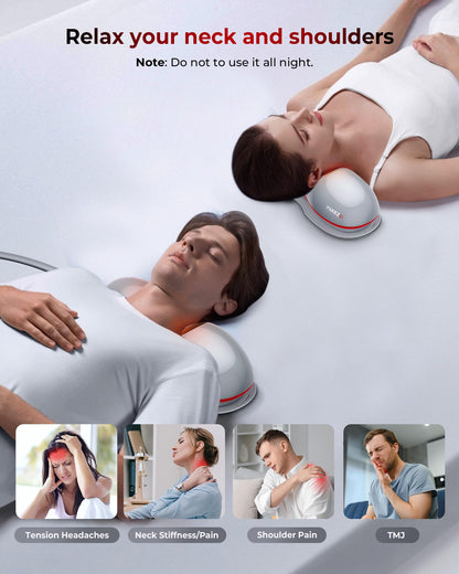 FLIKEZE Heated Neck Stretcher with Red Light Therapy
