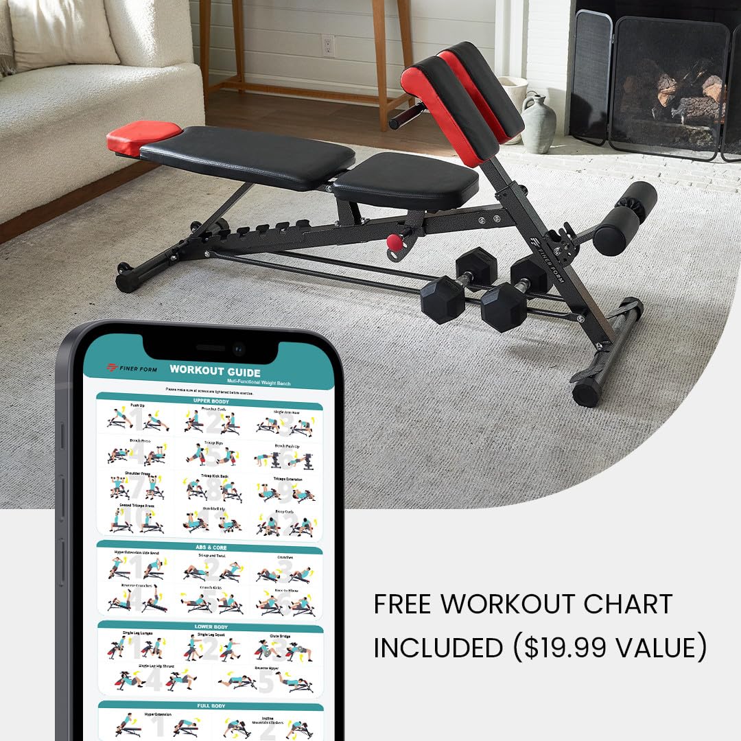FF FINER FORM Finer Form Multi-Functional Weight Bench for Workouts