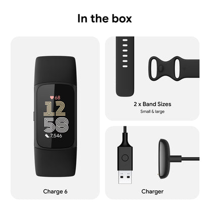 FITBIT Charge 6 Fitness Tracker with GPS and Heart Rate Monitoring