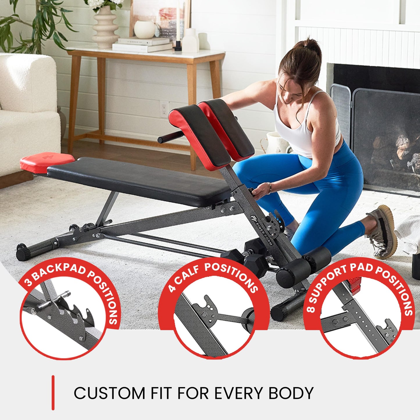 FF FINER FORM Multi-Functional Weight Bench for Home Gym Workout