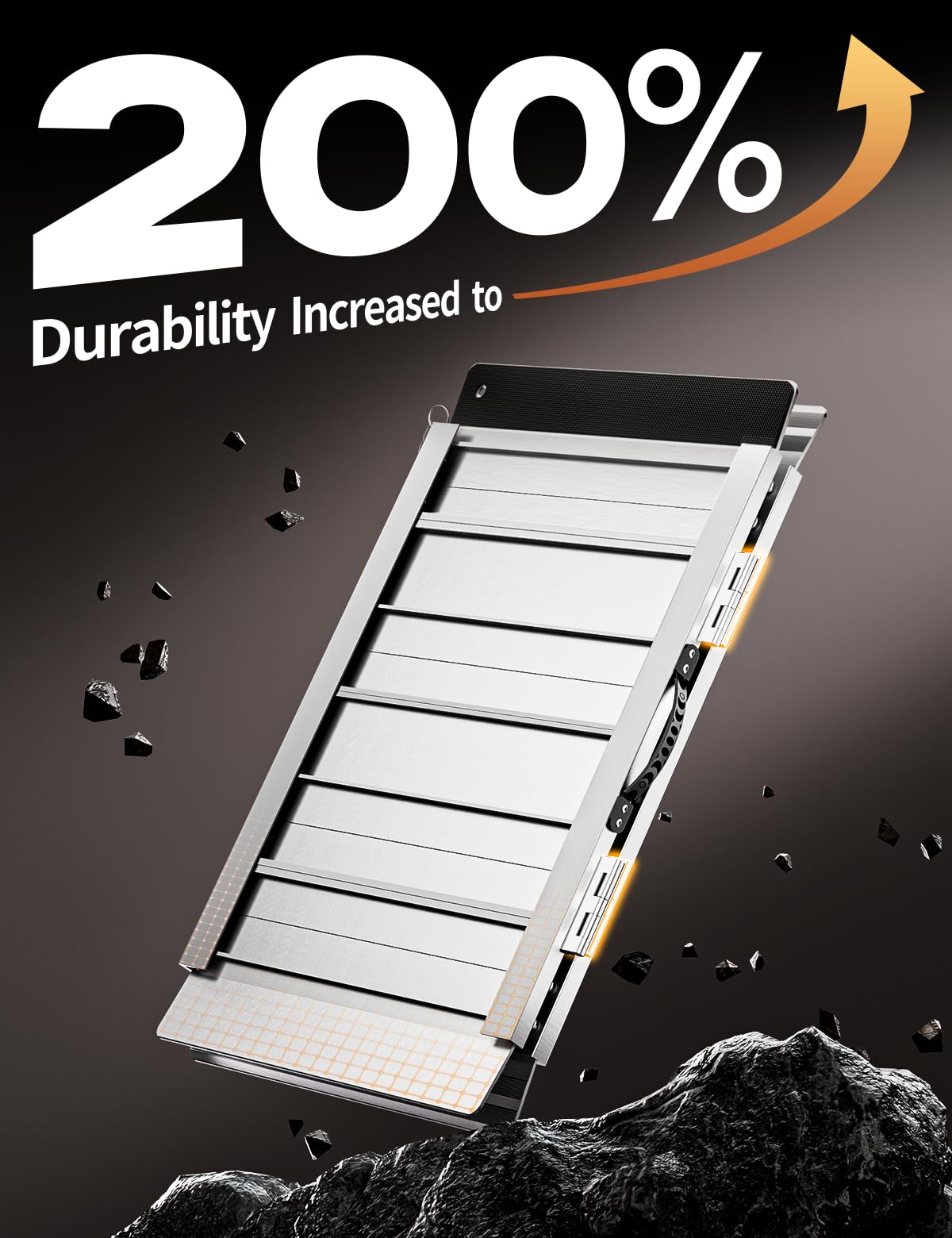 FACHNUO TOOL FACHNUO 2 Feet Portable Wheelchair Ramp - Aluminum