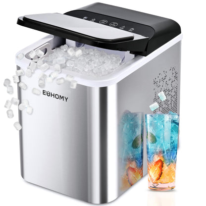 EUHOMY Nugget Ice Maker - Portable, Ready in 8 Mins, 35lbs/24H