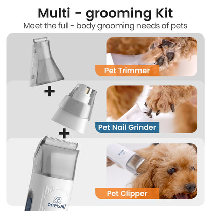 ONEISALL Dog Grooming Vacuum with Clipper & Nail Grinder