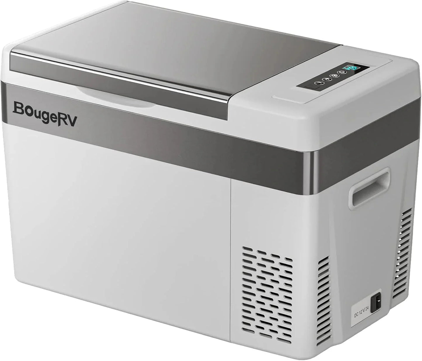 BougeRV 12 Volt Refrigerator 12V Car Fridge 23 Quart Portable Freezer Compressor Cooler 12/24V DC 110~240 Volt AC for Truck Van RV Camper SUV Travel Camping Road Trips Tailgating -7℉~50℉