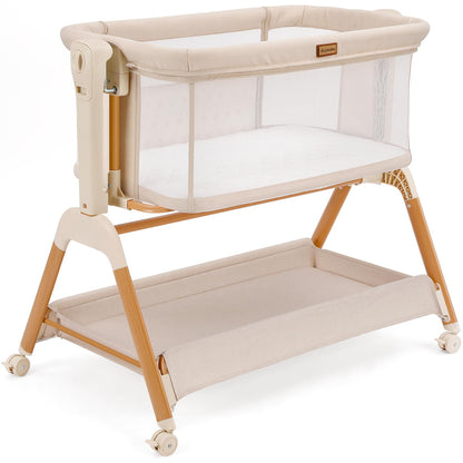EZEBABY Baby Bassinet Bedside Sleeper - 3-in-1 Rocking Crib