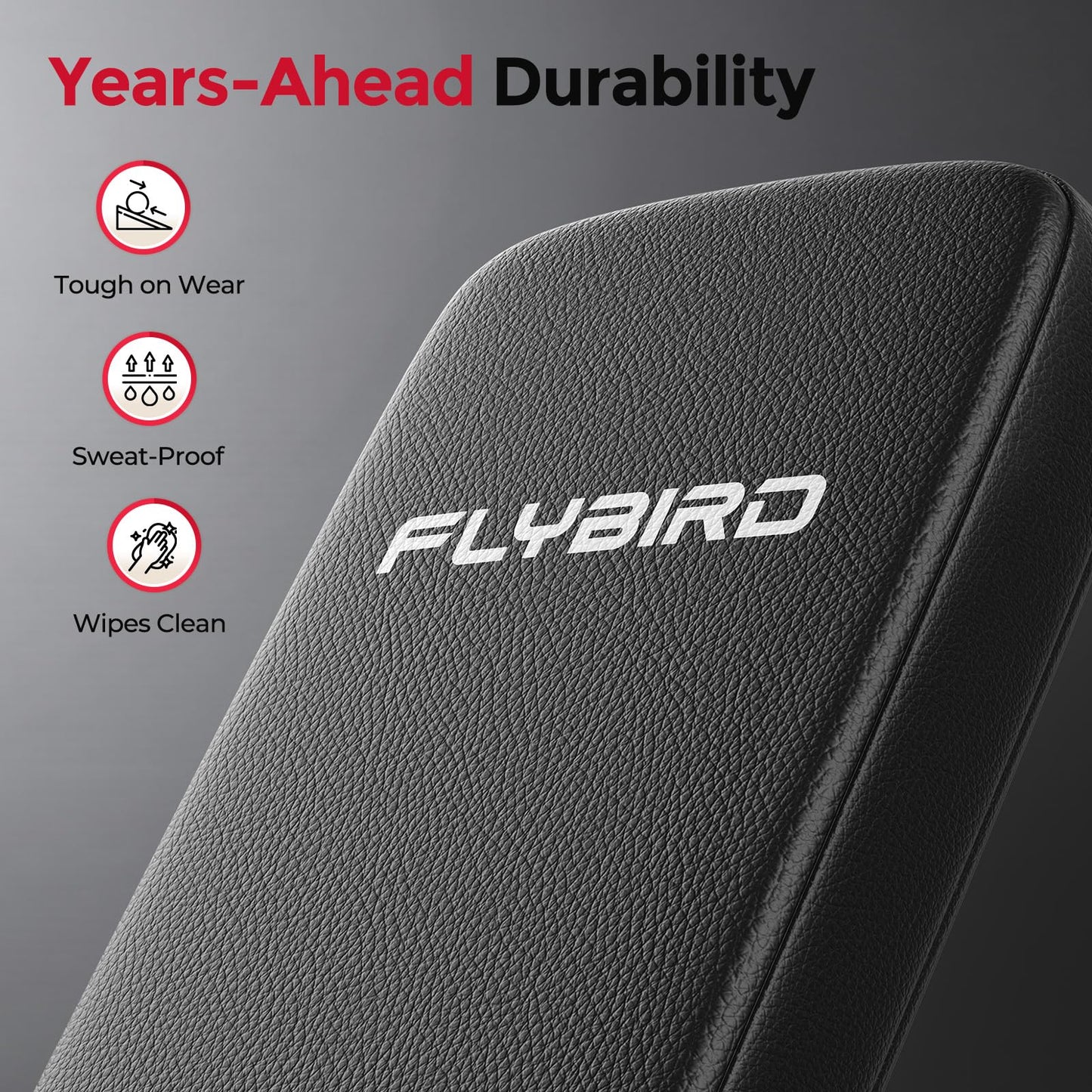 FLYBIRD WB5 Adjustable Weight Bench - 800LBS Capacity, Foldable
