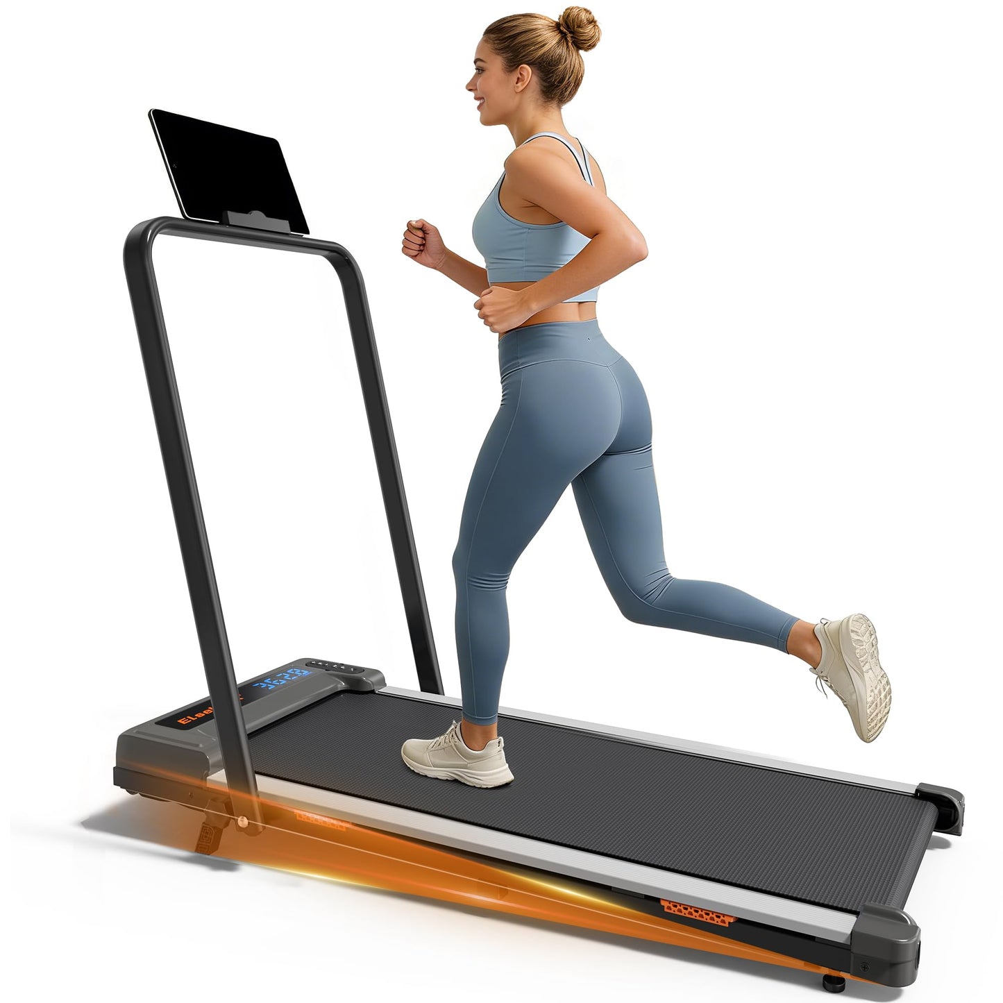 ELSELUCK Walking Pad Treadmill with Incline & Handle Bar