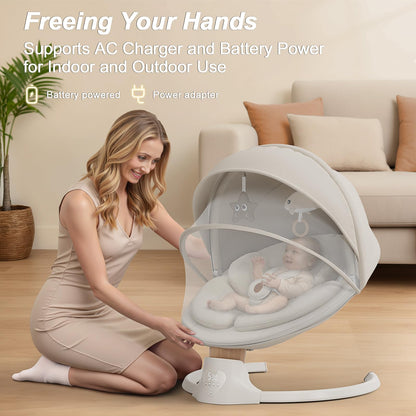 FASONBABY Electric Baby Swing with 10 Melodies & Remote