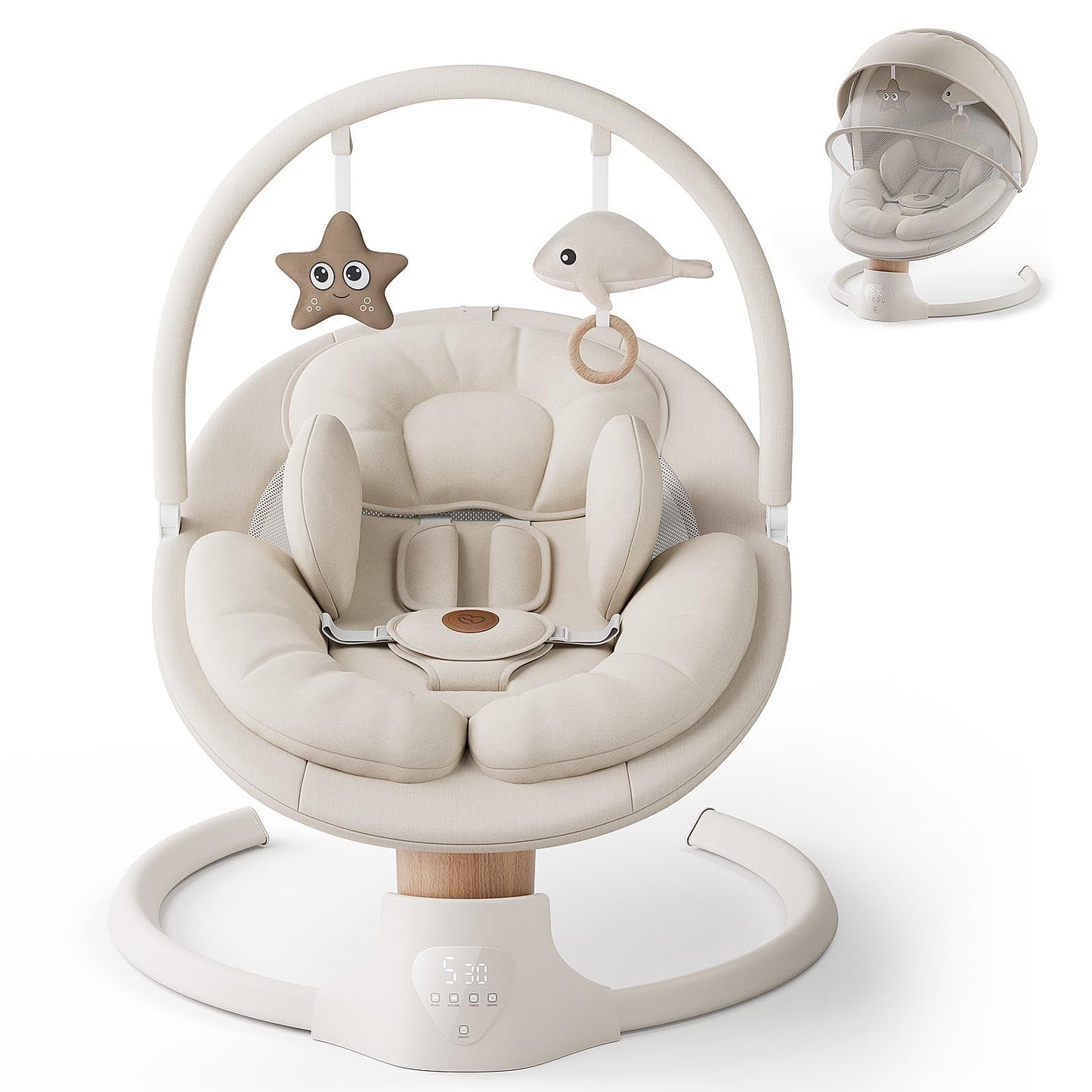 FASONBABY Electric Baby Swing with 10 Melodies & Remote