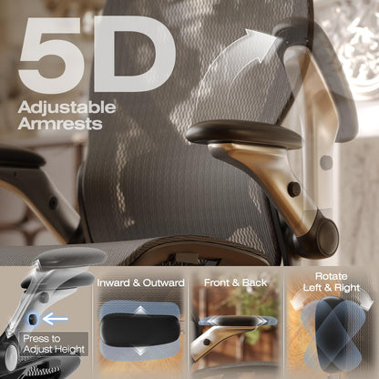 ELABEST X100 Ergonomic Mesh Office Chair with Footrest
