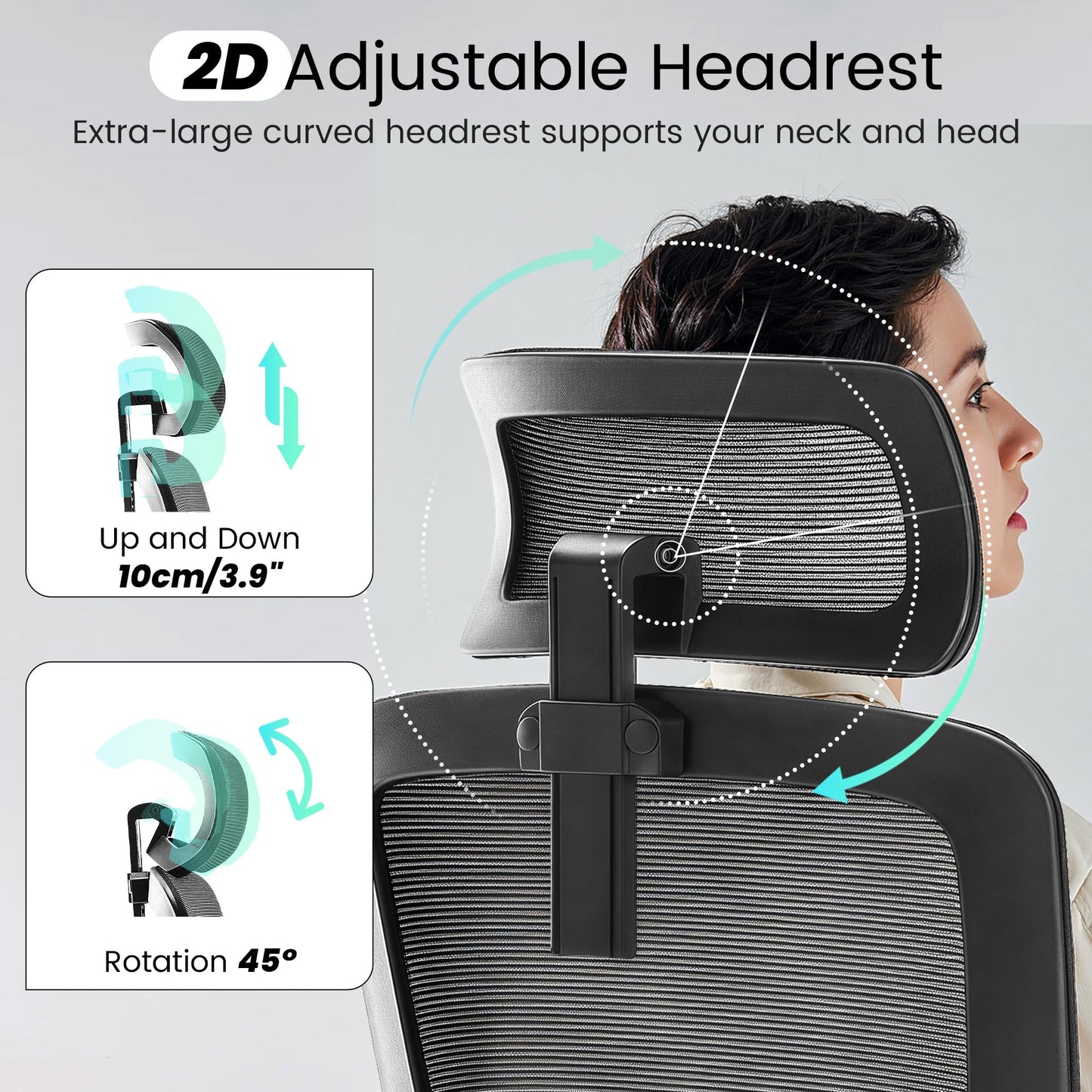 FIZZIN Ergonomic Office Chair with Adjustable Lumbar Support