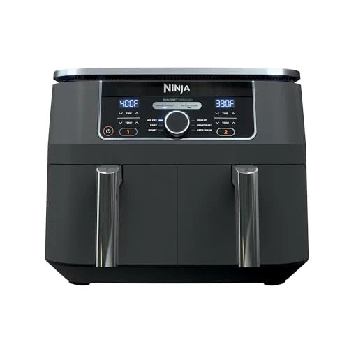 Ninja Foodi AD150, 8 Quart, 6 in 1 DualZone Air Fryer, 2 Basket, Smart Finish & Match Cook, Air Fry, Roast, Bake, Reheat, Dehydrate, Dishwasher Safe, Family Size, Black : Home & Kitchen