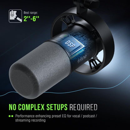 FIFINE K688 USB/XLR Dynamic Podcast Microphone Kit