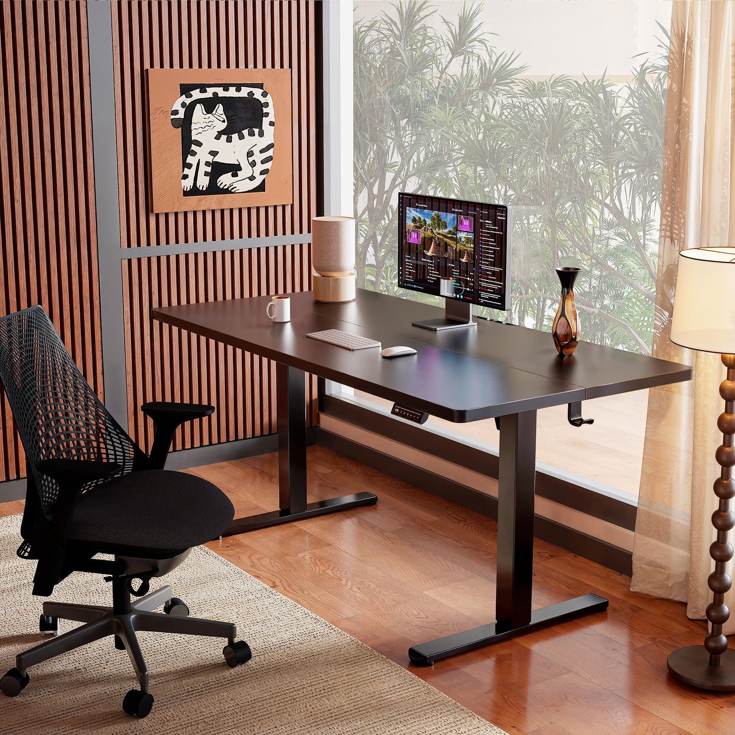 ERGEAR Height Adjustable Electric Standing Desk - Black