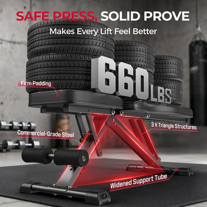 FLYBIRD WB2 Weight Bench - Adjustable Foldable Utility Bench