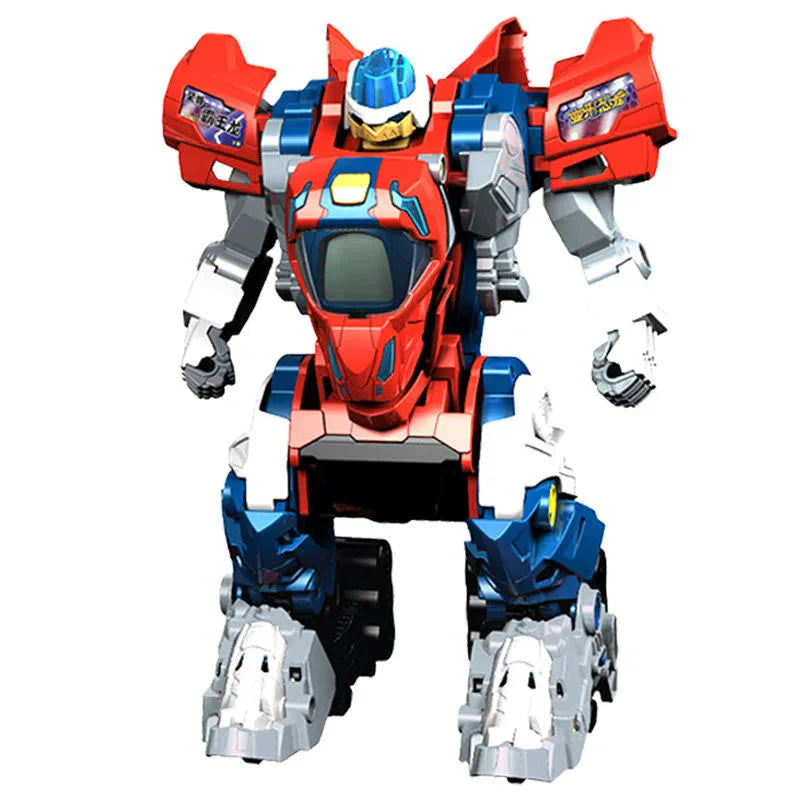 One-key Deformation Dinosaur Robot With Sound and Llight Music Dinosaur knowledge Remote Control Dinosaur RC Robot Toy Children