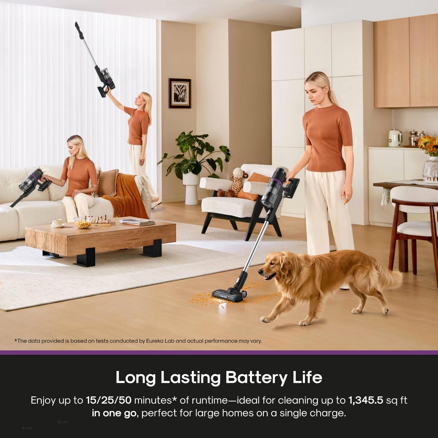EUREKA ReactiClean 410 Cordless Vacuum - 50 Min Runtime, 5.5 lbs