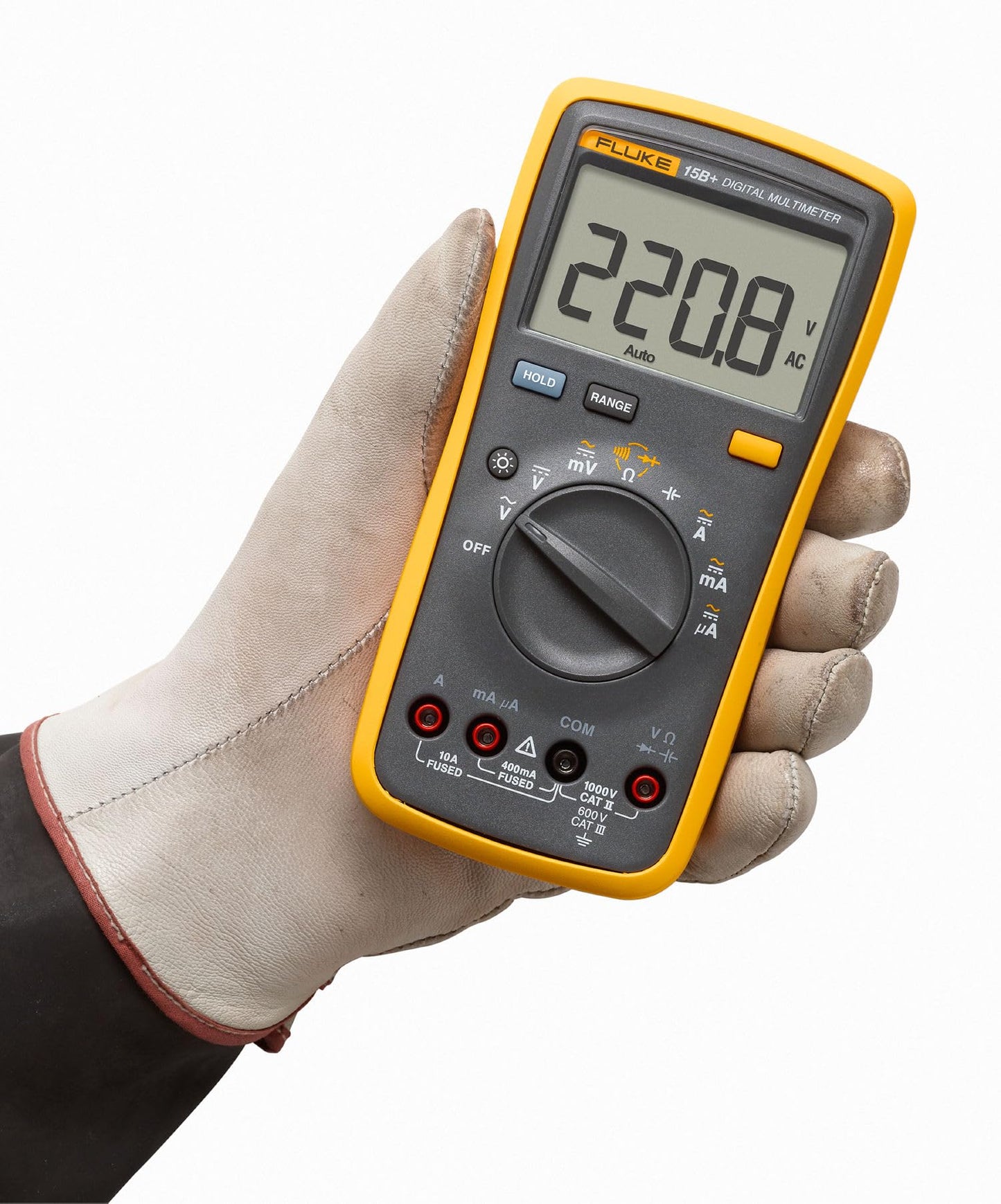 FLUKE 15B+ Digital Multimeter for AC/DC Voltage & Current