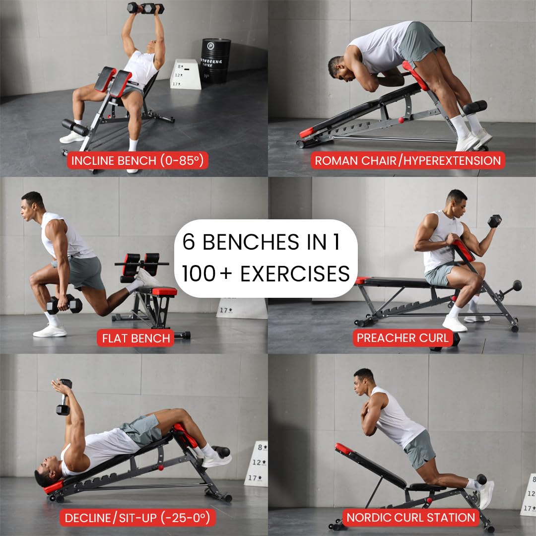 FF FINER FORM Finer Form Multi-Functional Weight Bench for Workouts