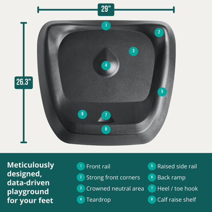 ERGODRIVEN The Standing Desk Mat - Topo | Anti-Fatigue Comfort Mat