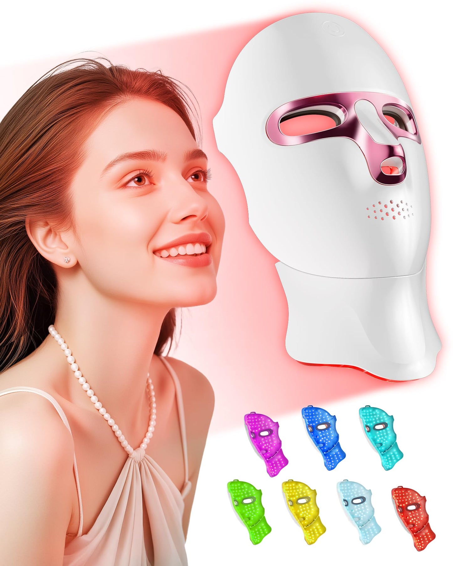 FOLOKE Red Light Therapy LED Face Mask - Cordless & USB C