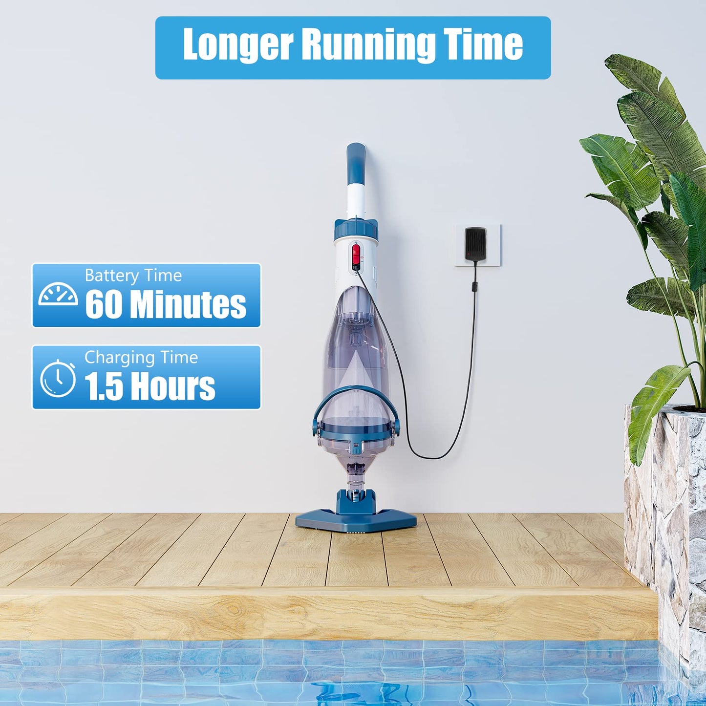 ENHULK T403 Handheld Pool Vacuum for Above Ground Pools