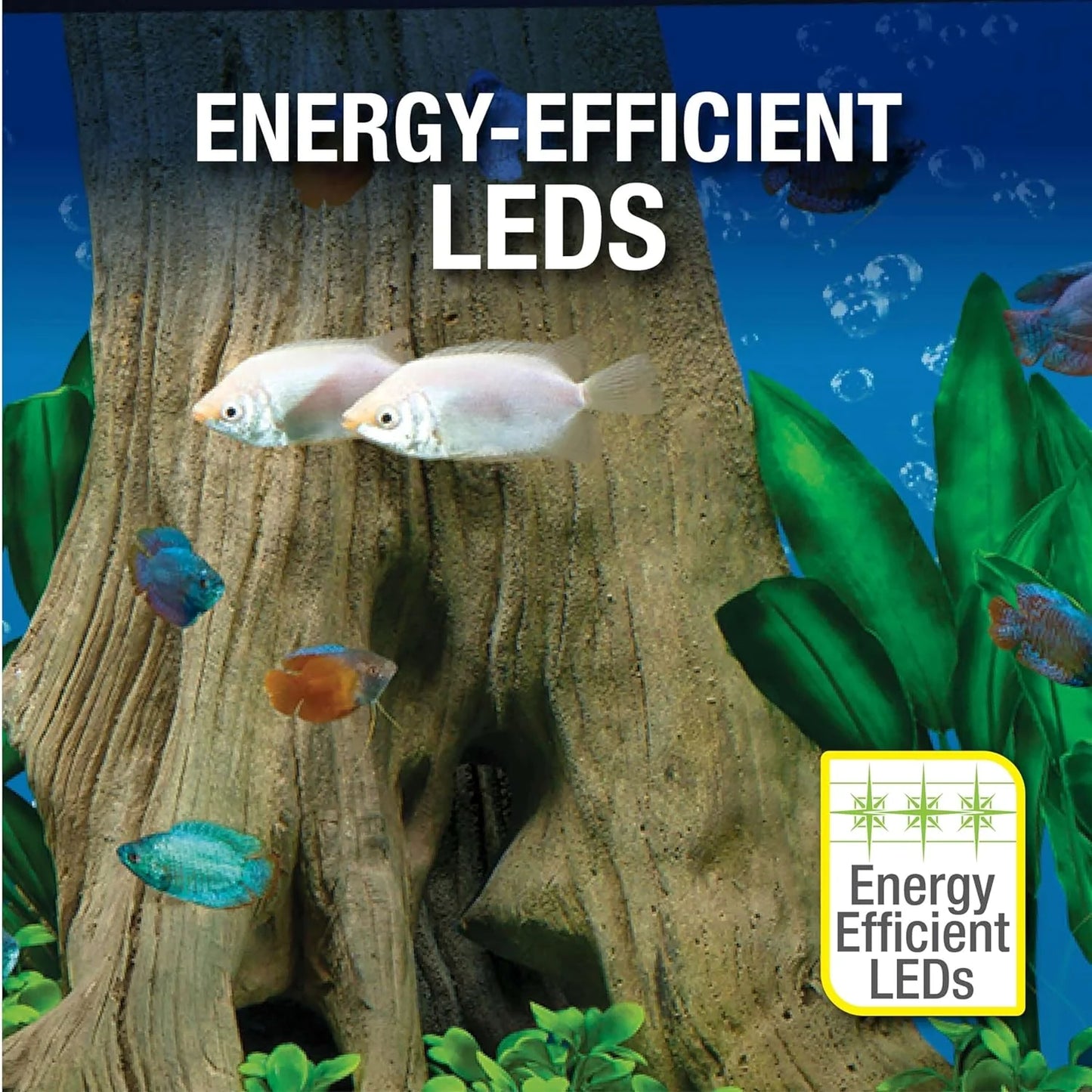 Complete LED Aquarium 55 Gallons, Includes LED Lighting, Filtration, Heater and Accessories
