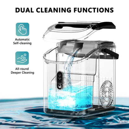 EUHOMY Nugget Ice Maker Countertop - 34lbs Per Day, Portable