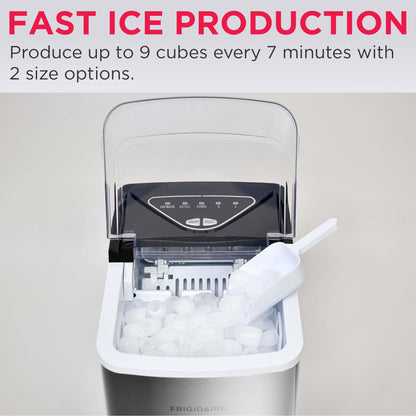 FRIGIDAIRE EFIC123-SS Countertop Ice Maker, 26 lbs Daily Output
