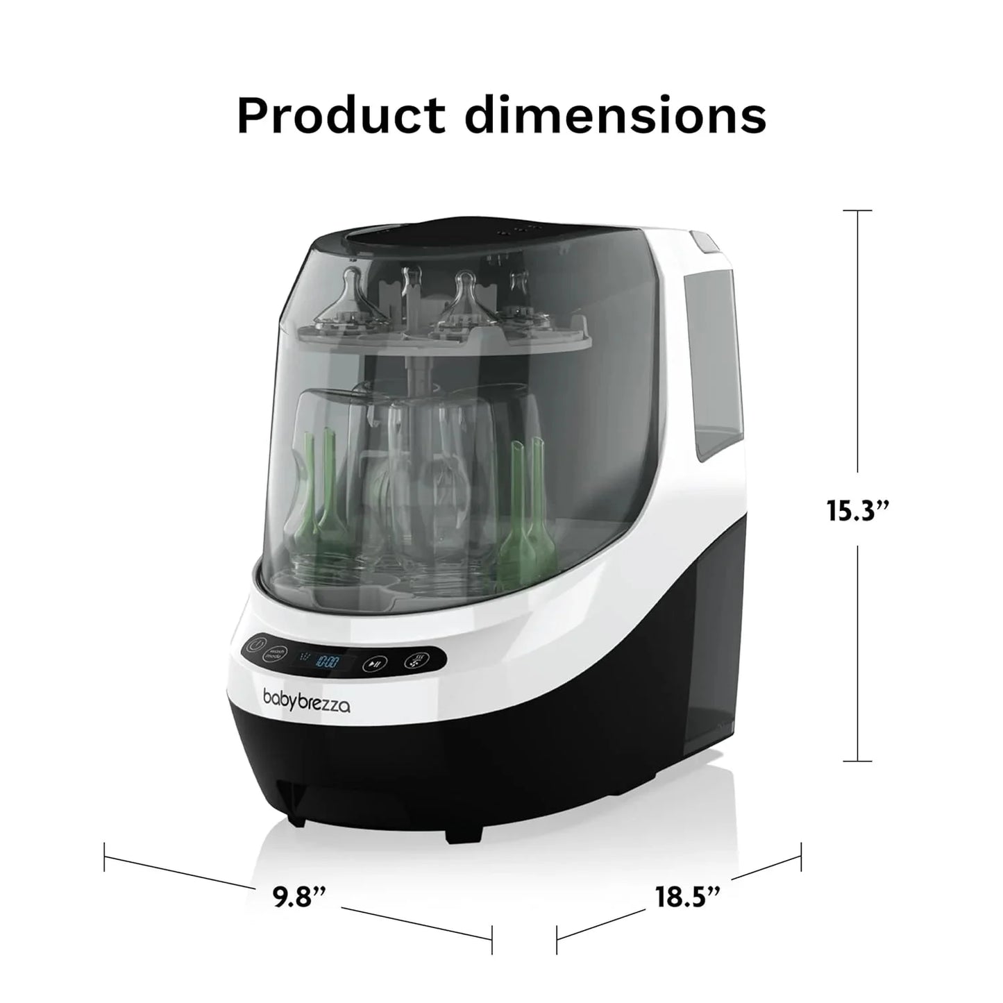 Bottle Washer Pro - Baby Bottle Washer, Sterilizer + Dryer - All in One Machine Cleans Bottles, Pump Parts, & Sippy Cups