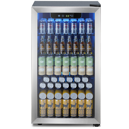 ELECTACTIC Mini Fridge 130 Can Beverage Cooler with Temp Control