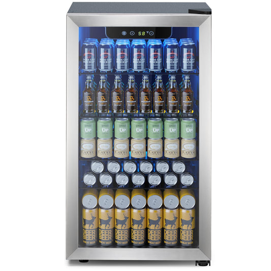 ELECTACTIC Mini Fridge 130 Can Beverage Cooler with Temp Control