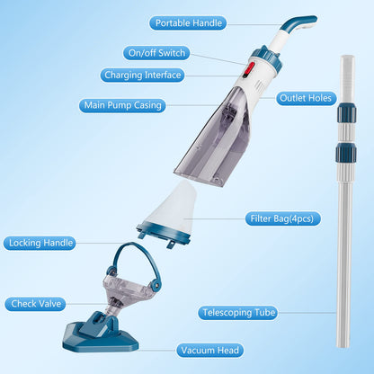 ENHULK T403 Handheld Pool Vacuum for Above Ground Pools
