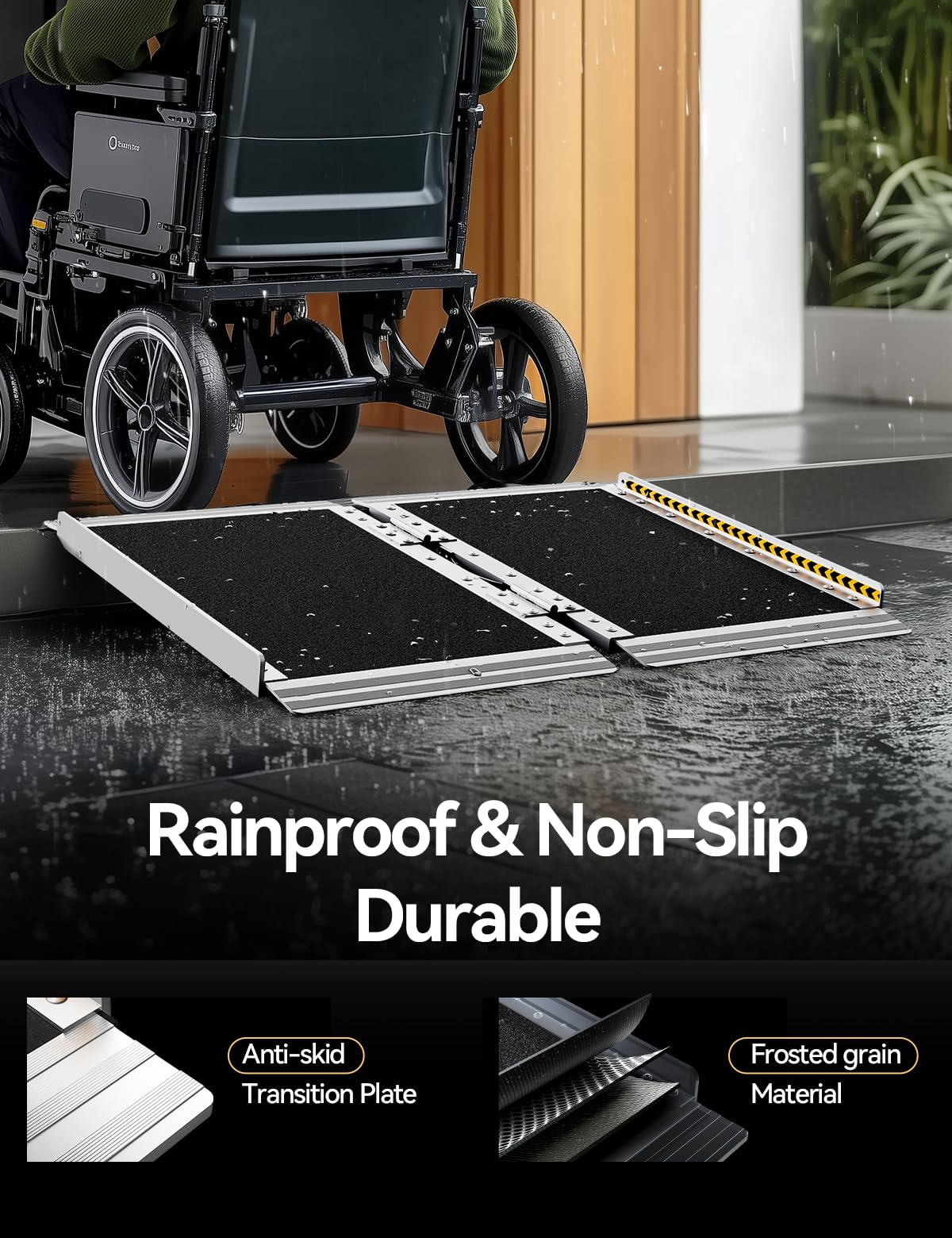 FACHNUO TOOL FACHNUO 2 Feet Portable Wheelchair Ramp - Aluminum