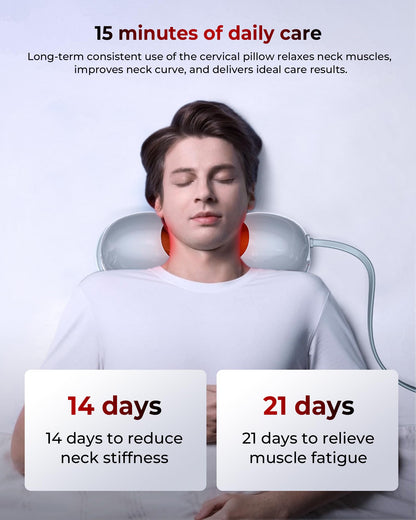 FLIKEZE Heated Neck Stretcher with Red Light Therapy