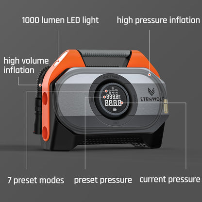 ETENWOLF VORTEX S6 Portable Tire Inflator for Heavy-duty Vehicles