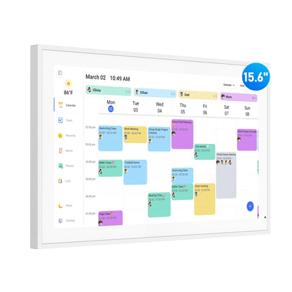 FLYEVFISH Digital Calendar 15.6 Inch Interactive Wall Planner