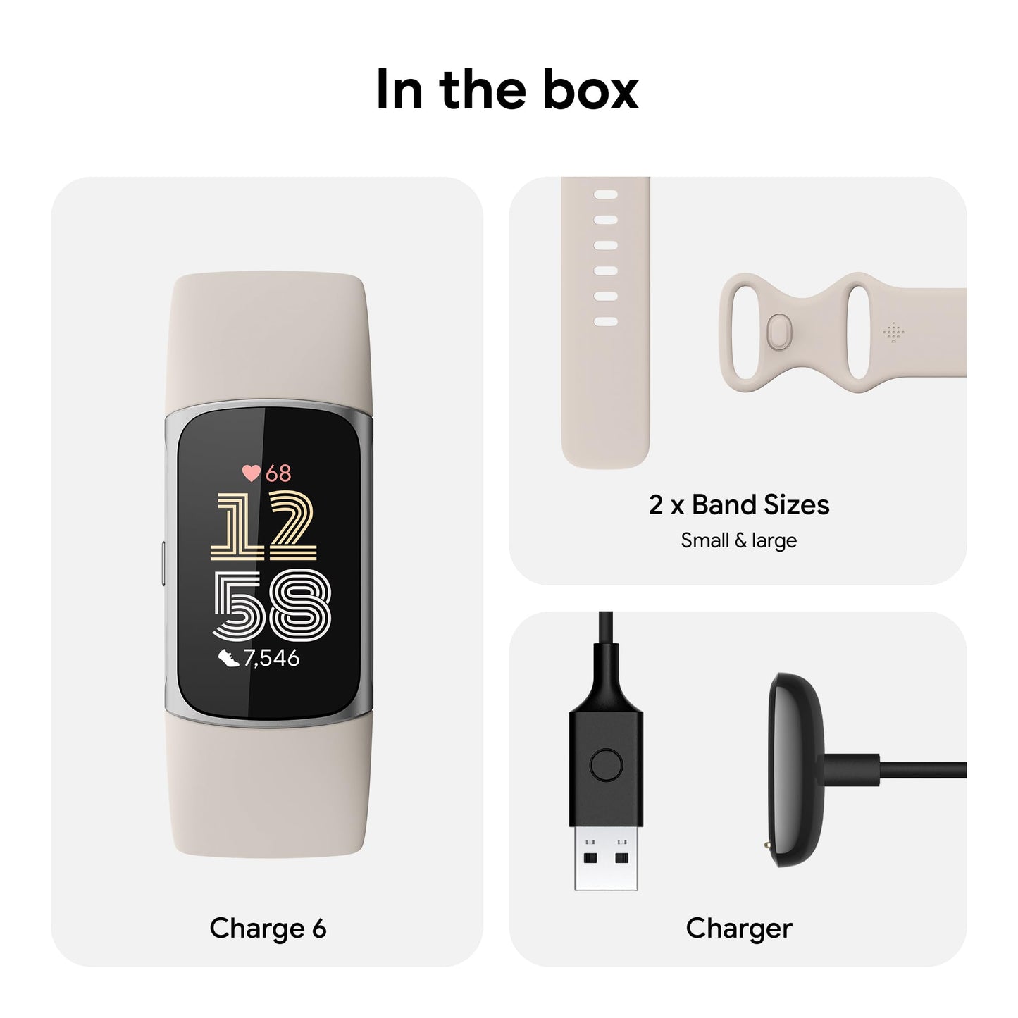 FITBIT Charge 6 Fitness Tracker with GPS and Heart Rate Monitor