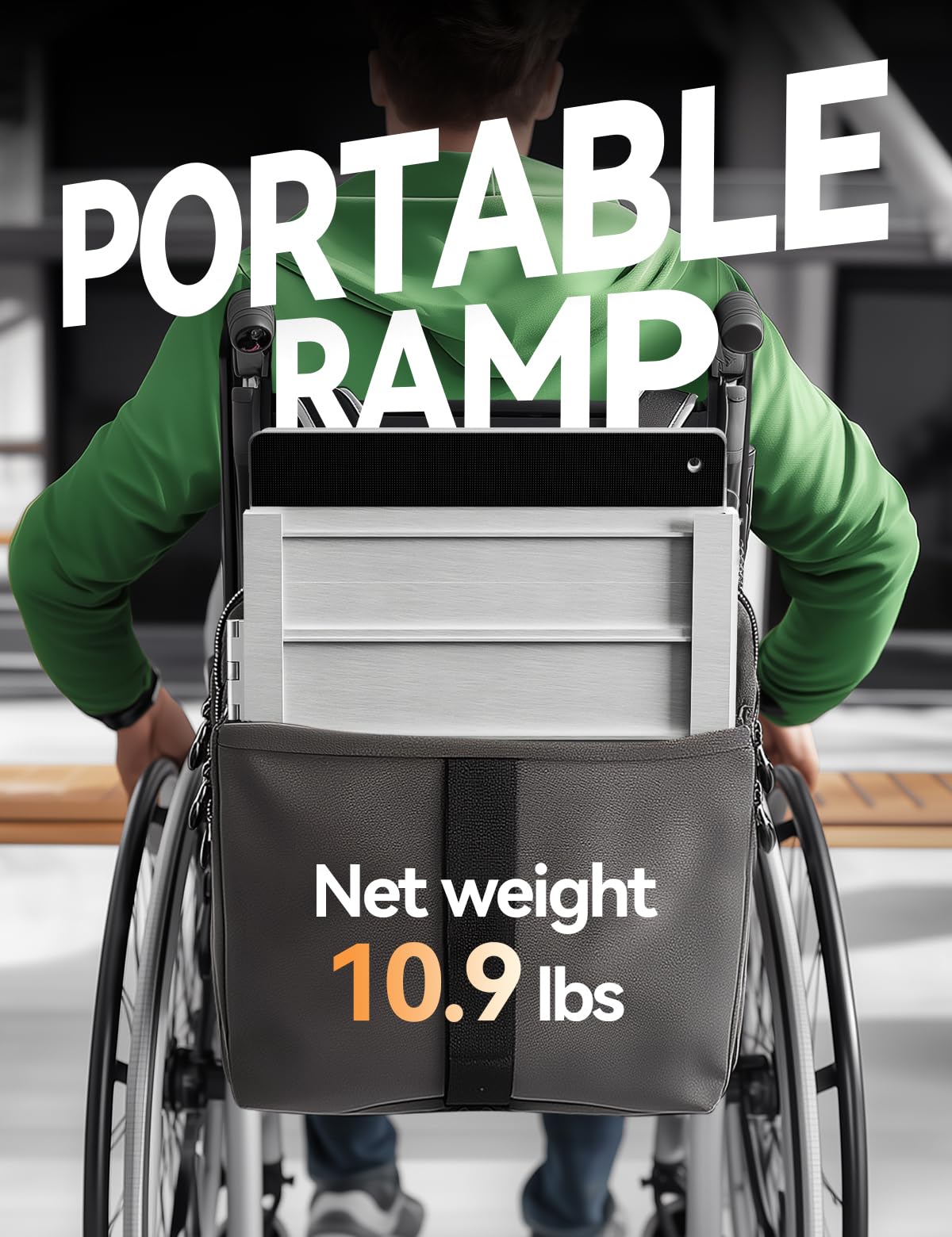 FACHNUO TOOL FACHNUO 2 Feet Portable Wheelchair Ramp - Aluminum
