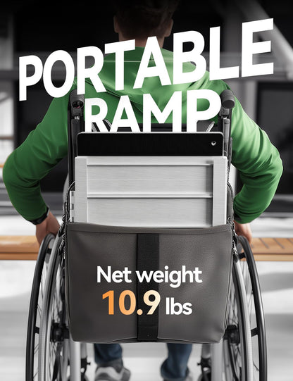 FACHNUO TOOL FACHNUO 2 Feet Portable Wheelchair Ramp - Aluminum