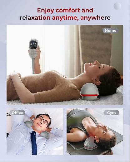 FLIKEZE Heated Neck Stretcher with Red Light Therapy