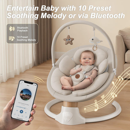 FASONBABY Electric Baby Swing with 10 Melodies & Remote